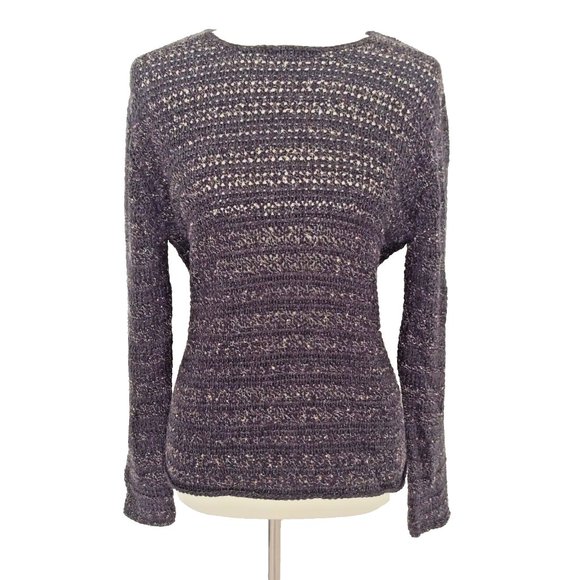 Chico's Open Knit Pullover Sweater Size 2 (Women's 12) - Picture 1 of 8